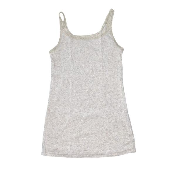 Beige Cotton Lace Tank Top by Old Navy in Small - Picture 1 of 6